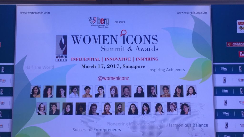 Women Icons Award 2017, Singapore for Mini Dwivedi Gopinathan from Playstreet